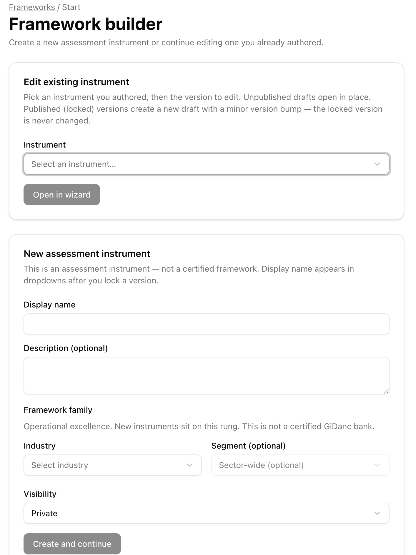 Framework Start Hub