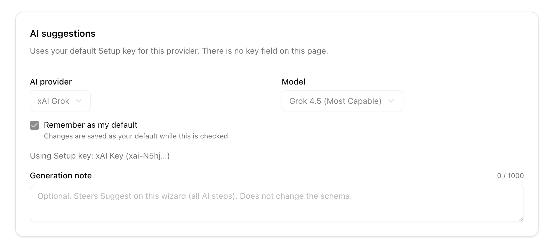 Framework AI Suggestions
