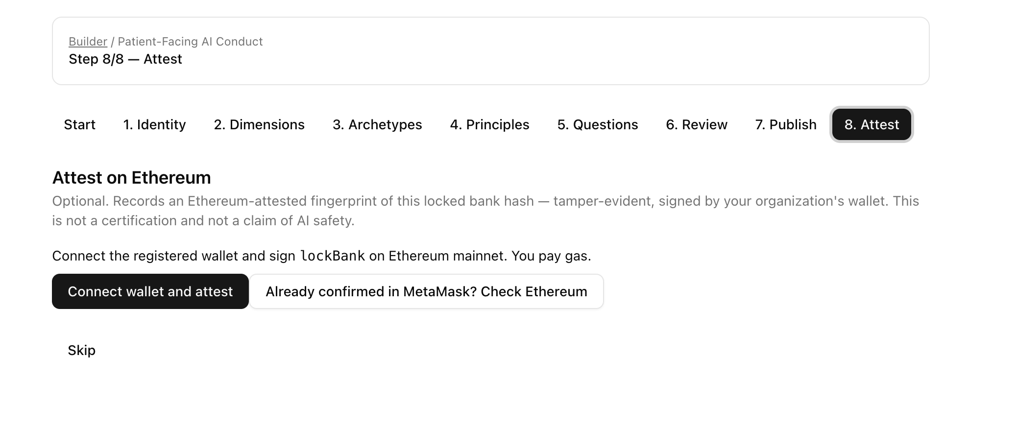 Framework Ethereum Attest